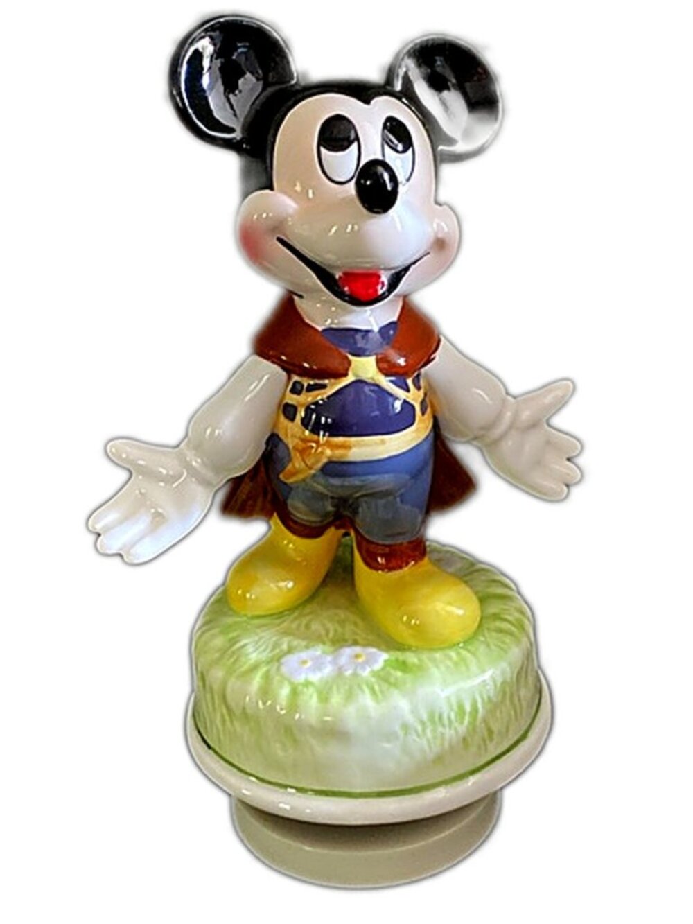 Schmid Figurine Collectable Prince Charming Mickey Mouse Porcelain Music Box